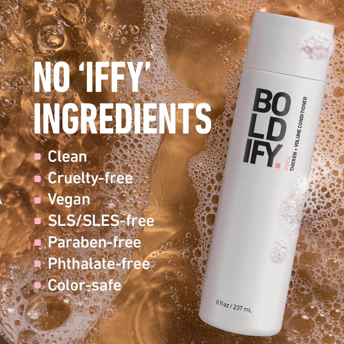 Boldify Thicken Volume Conditioner – emballage durable et facile à ranger.
