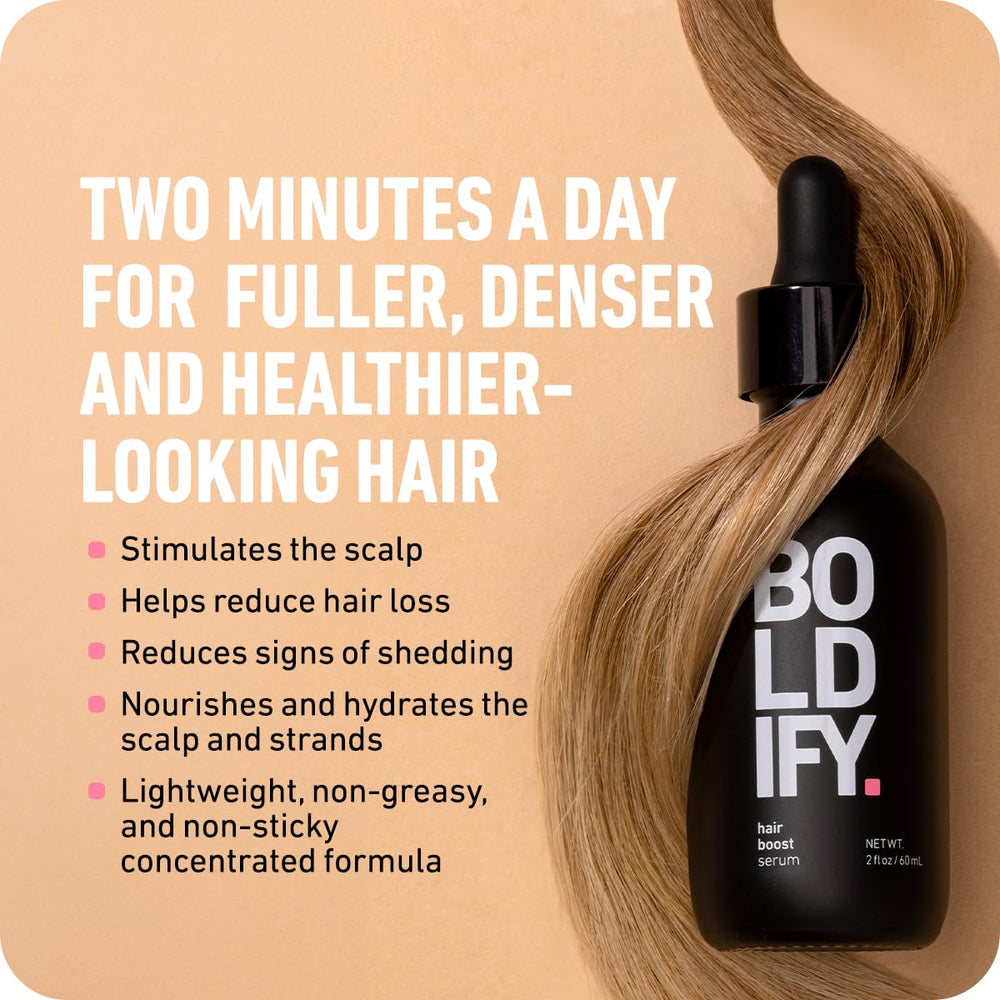 Boldify traitement cuir chevelu et massage facilite l'absorption.