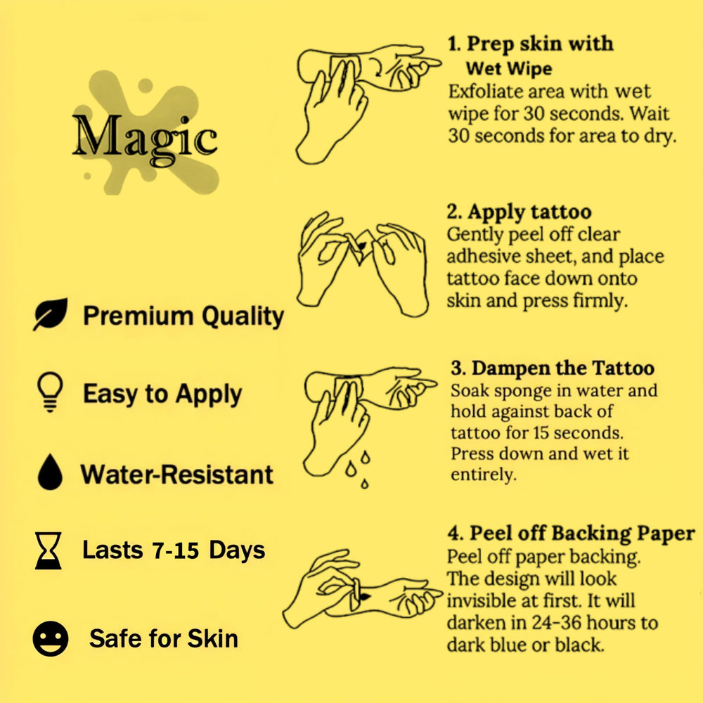 Boldink tatouages, coffret avec éponge professionnelle incluse.