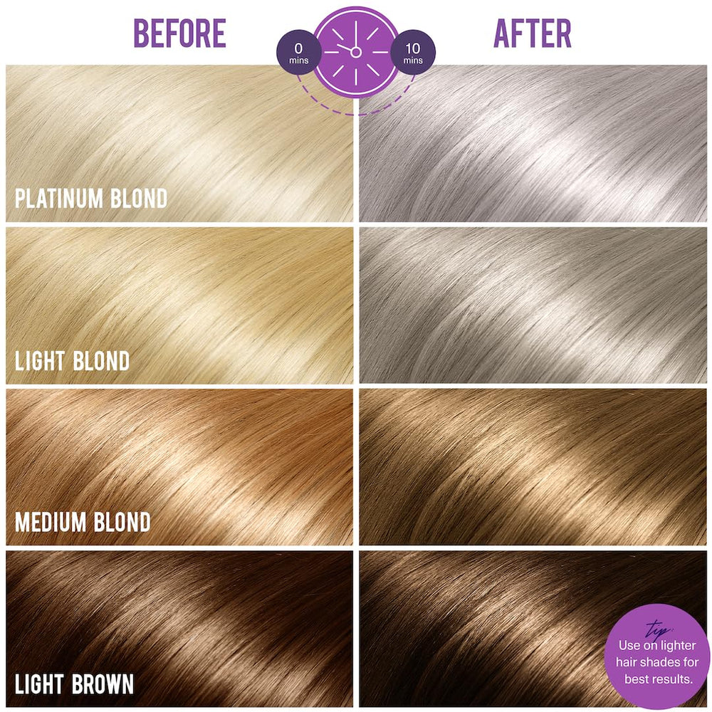 Shampooing violet BOLD UNIQ 236 ml, neutralise les reflets jaunes pour un blond frais.