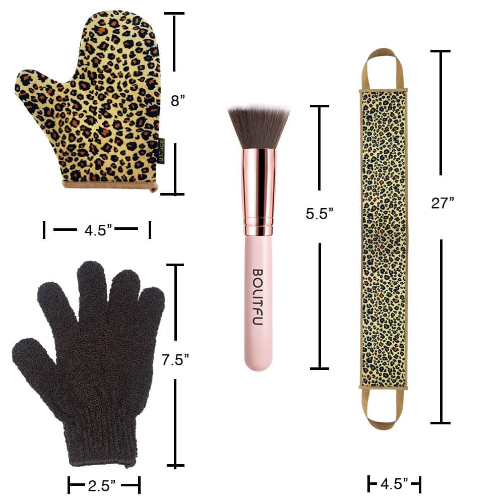 Bolitfu applicateur bronzage lotion léopard pour une distribution précise.