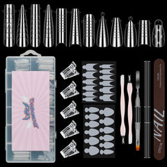 BOMOQING formes duales polygel, 12 styles et 12 tailles pour ongles sur mesure