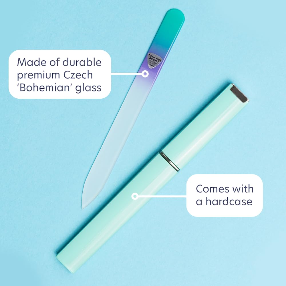 Durabilité et hygiène : lime en verre tchèque Bona Fide Beauty réutilisable