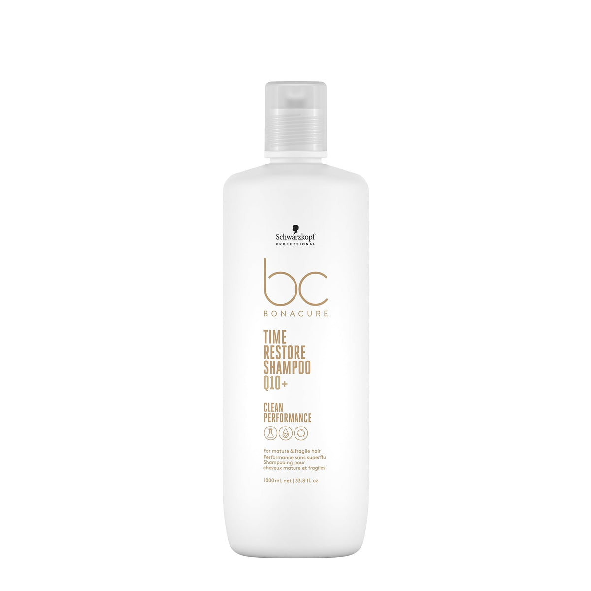 Bonacure Q10+ Time Restore, flacon: revitalise la fibre capillaire et apporte douceur.