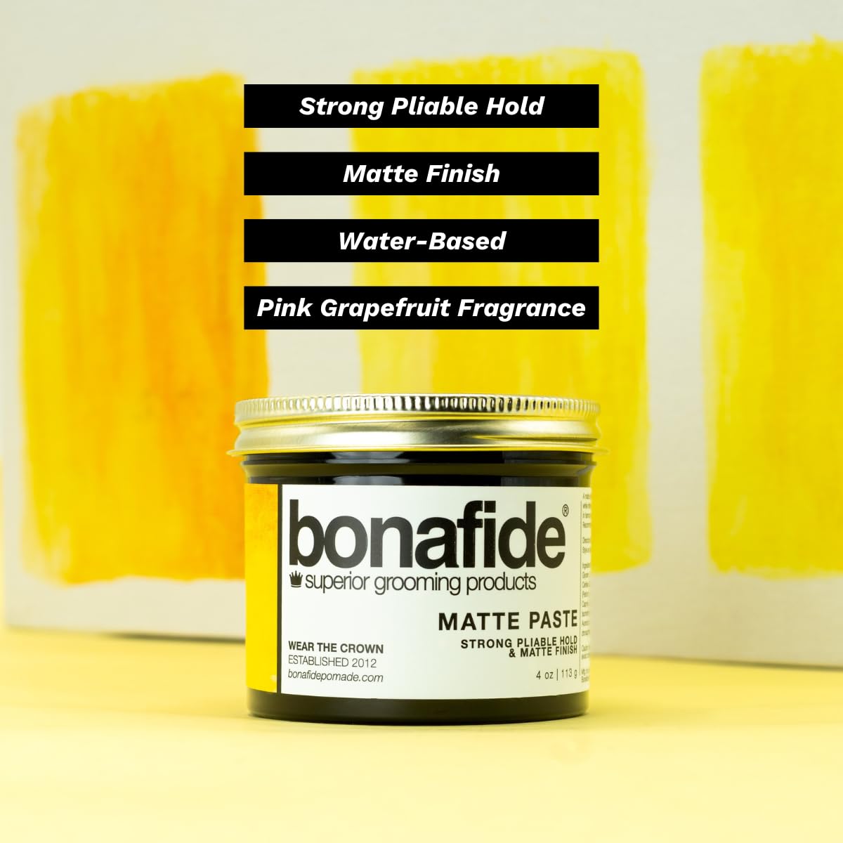 Bona Fide Pomade finition matte offre une texture naturelle sans brillance.