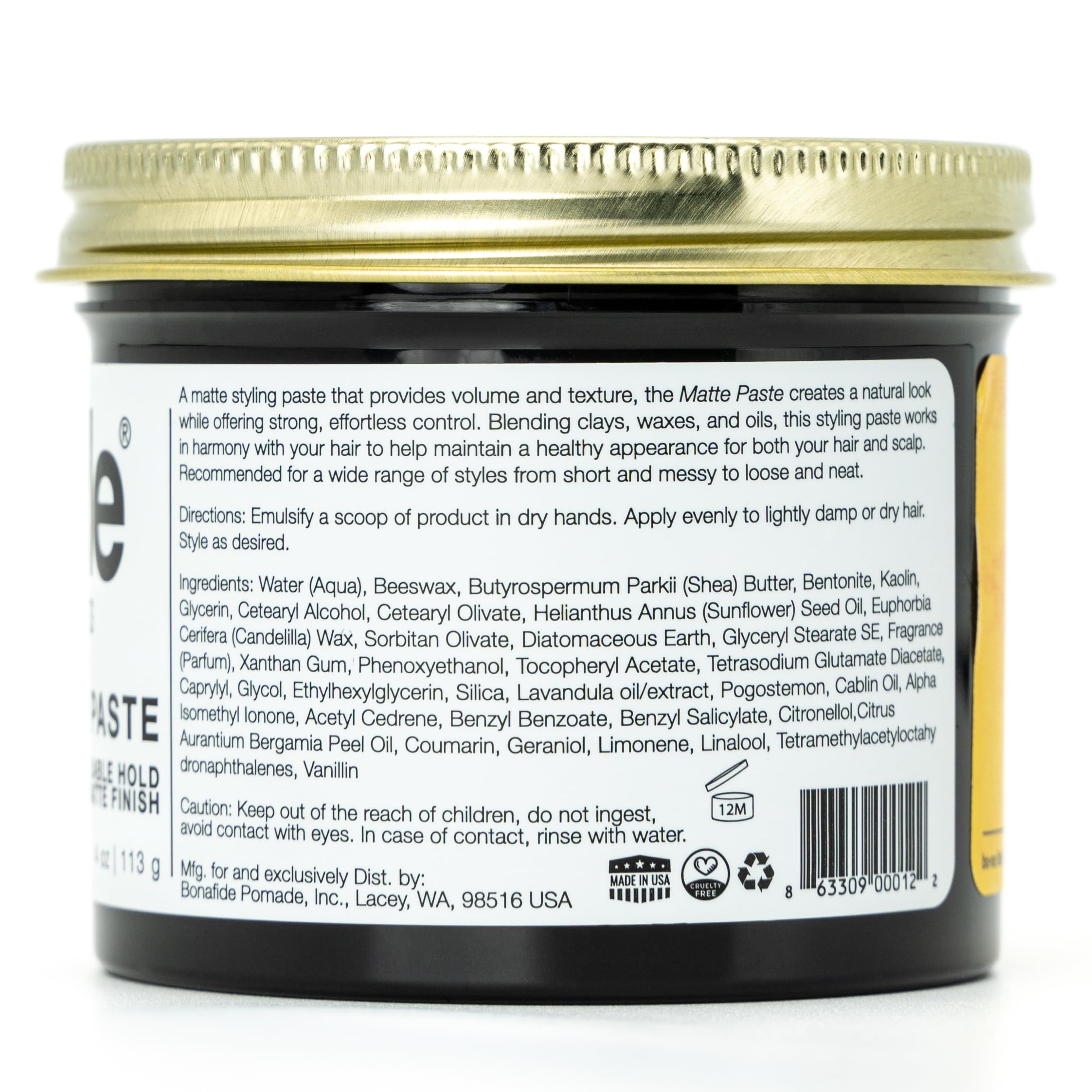 Bona Fide Pomade texture coiffage matte pour une allure moderne et naturelle.