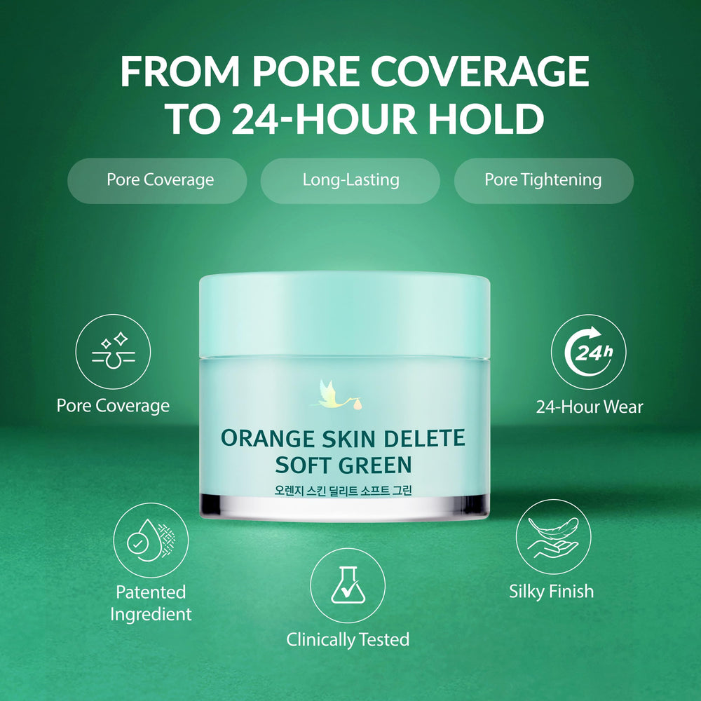 bonamedusa application-souple verte douce: fini naturel prêt pour le maquillage.