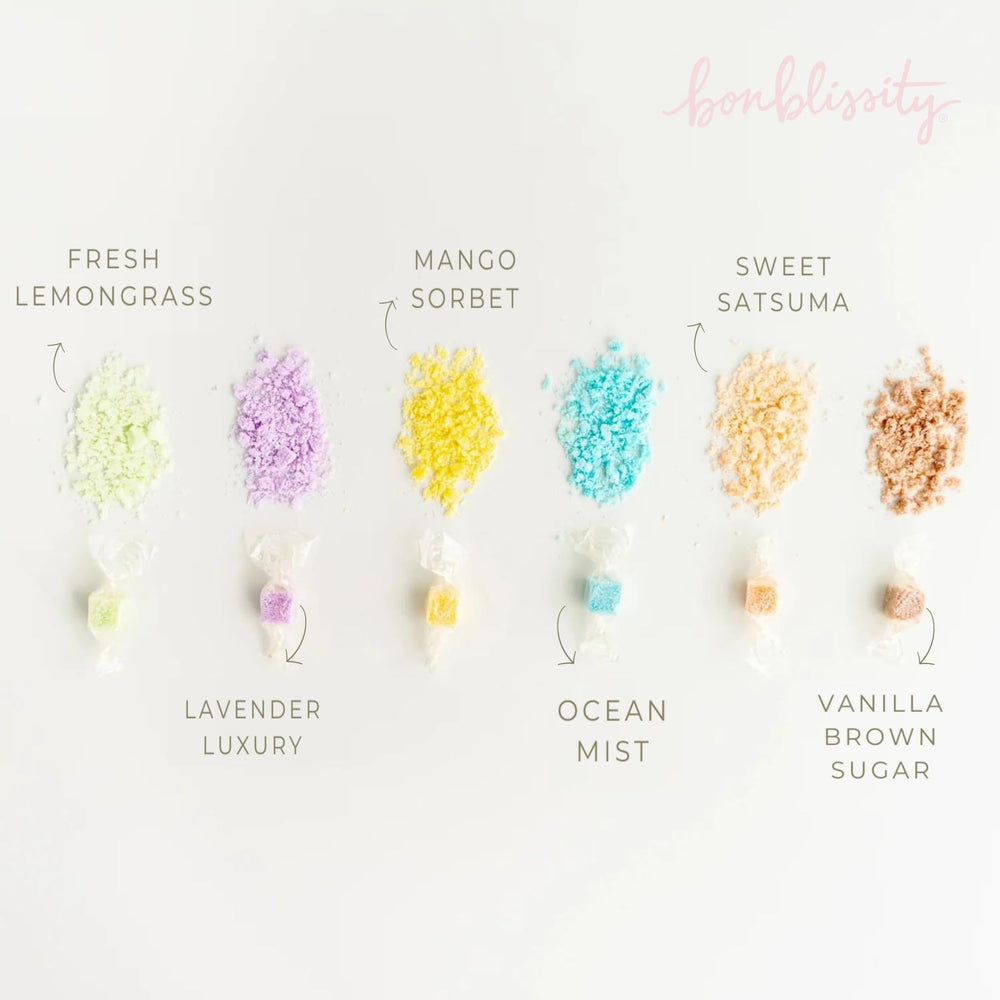 Bonblissity cubes-sucres-gommage-emballage-cadeau : présentation idéale pour offrir un soin spa.