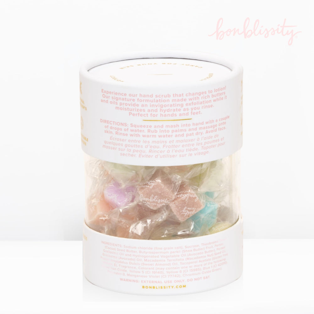 Bonblissity cubes-sucres-gommage-pieds : exfoliation ciblée et douceur pour les pieds.
