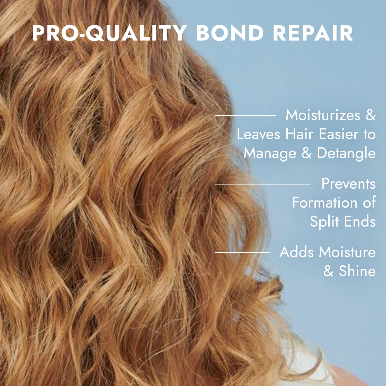 Bondbar Conditionneur : application sur les cheveux pour réparer et lisser.