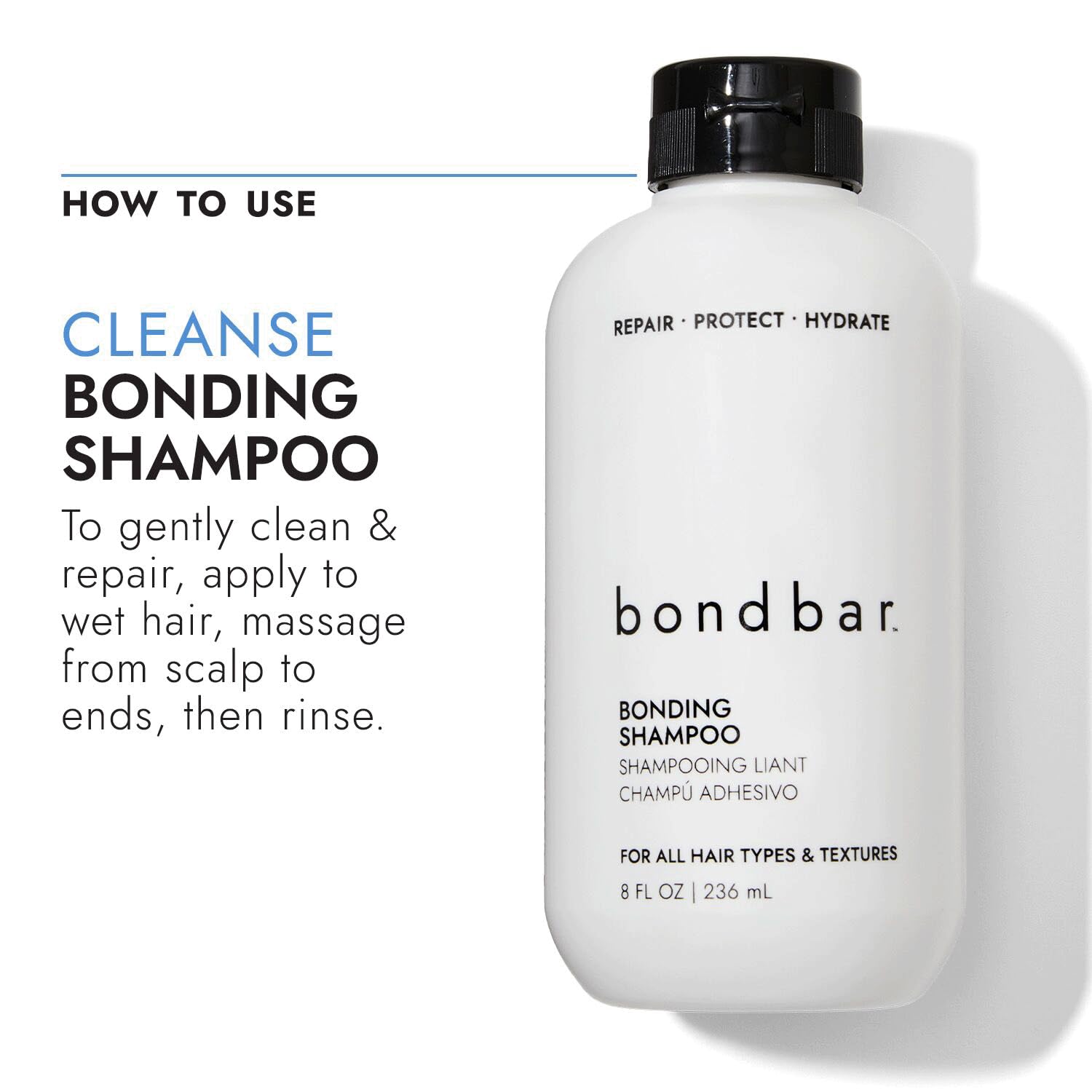 Bondbar Shampoing Réparateur utilisation quotidienne: parfait pour la routine capillaire