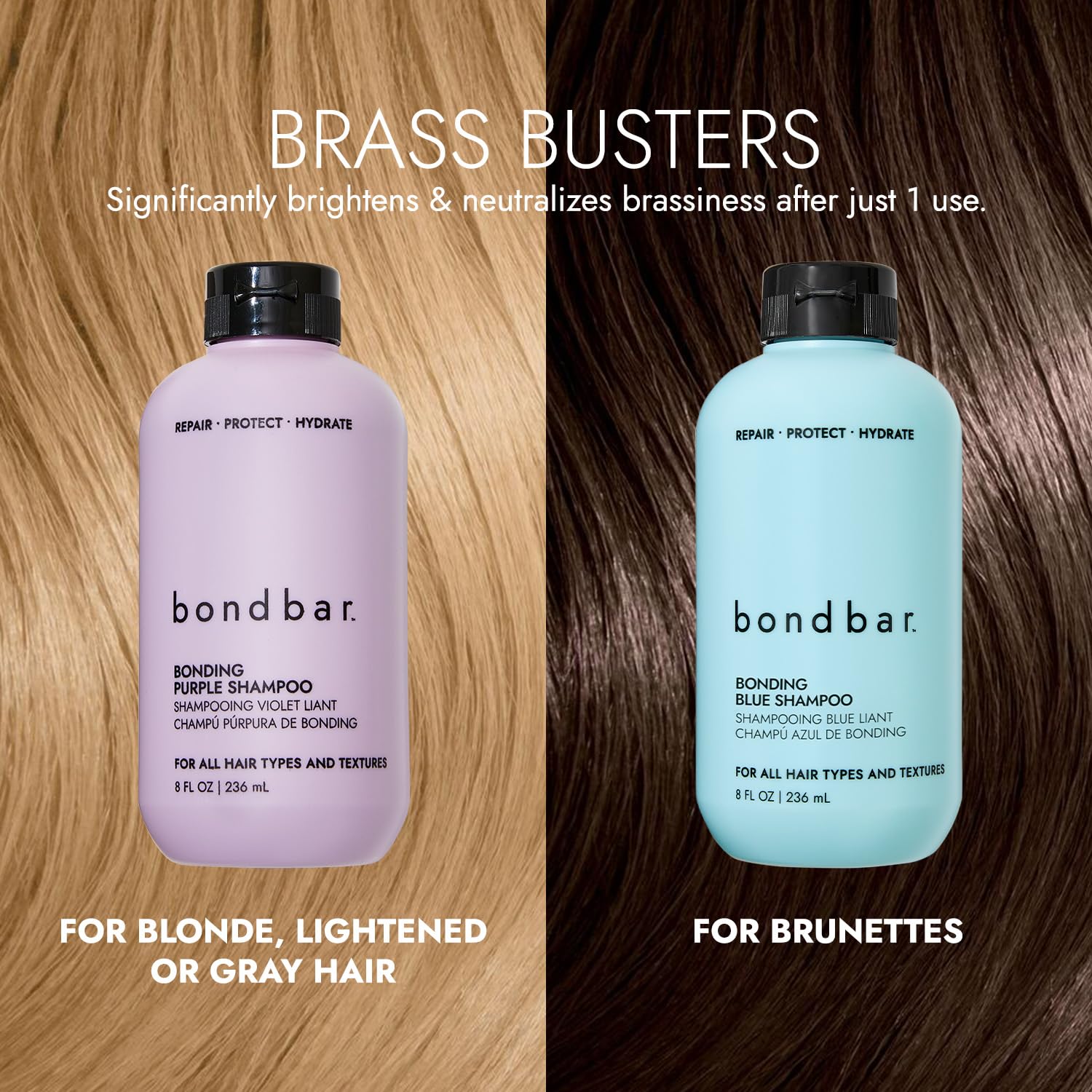 Bondbar violet-neutralisation-du-brassage : révèle des nuances plus fraiches sans dessèchement.