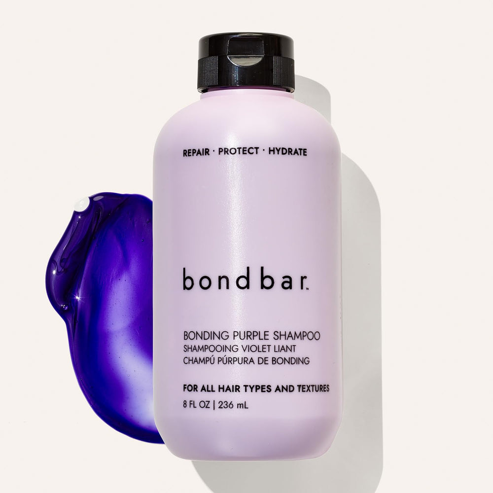 Bondbar violet-temps-poses-3a5min : laisse agir 3 à 5 minutes pour éclaircir et nourrir.