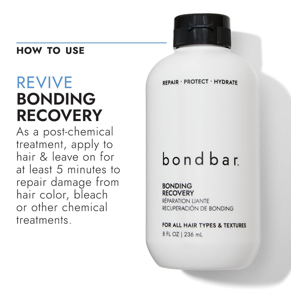 Bondbar Traitement Cheveux Endommagés, bouteille recyclable soutenant une routine responsable.