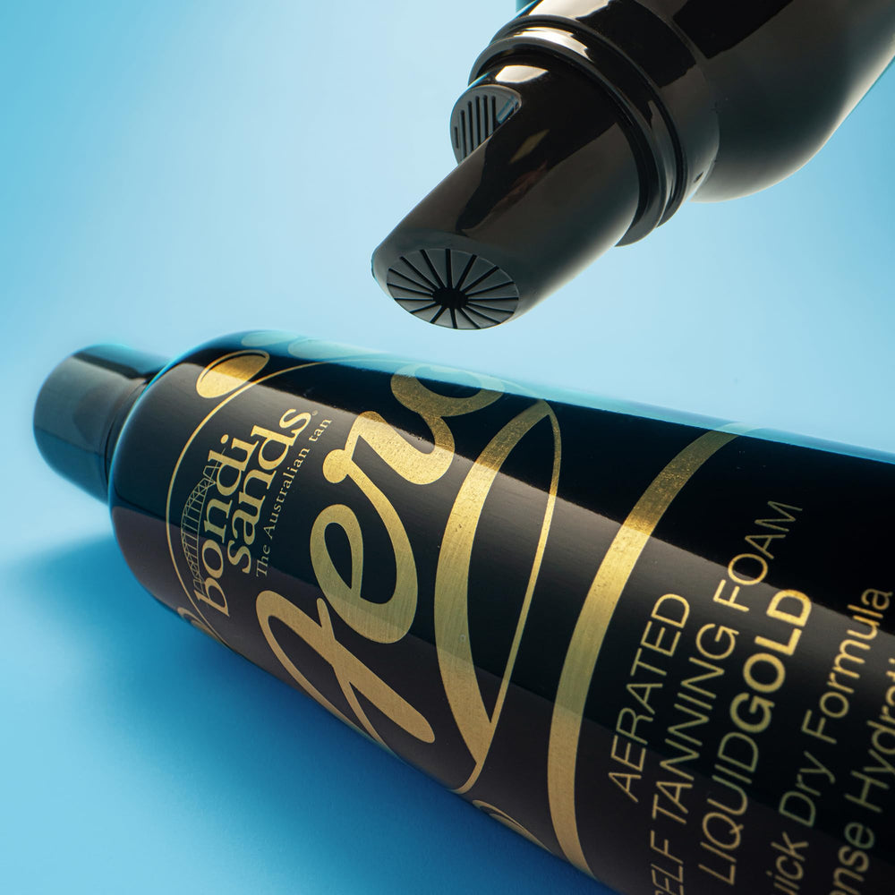 Bondi Sands Aero Liquid Gold, teinte dorée durable et naturelle.