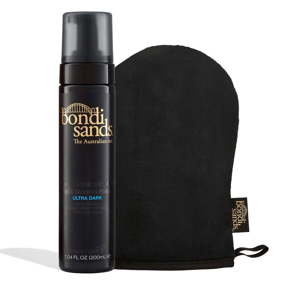 Bondi Sands – mousse bronzante en bouteille pour un bronzage homogène.