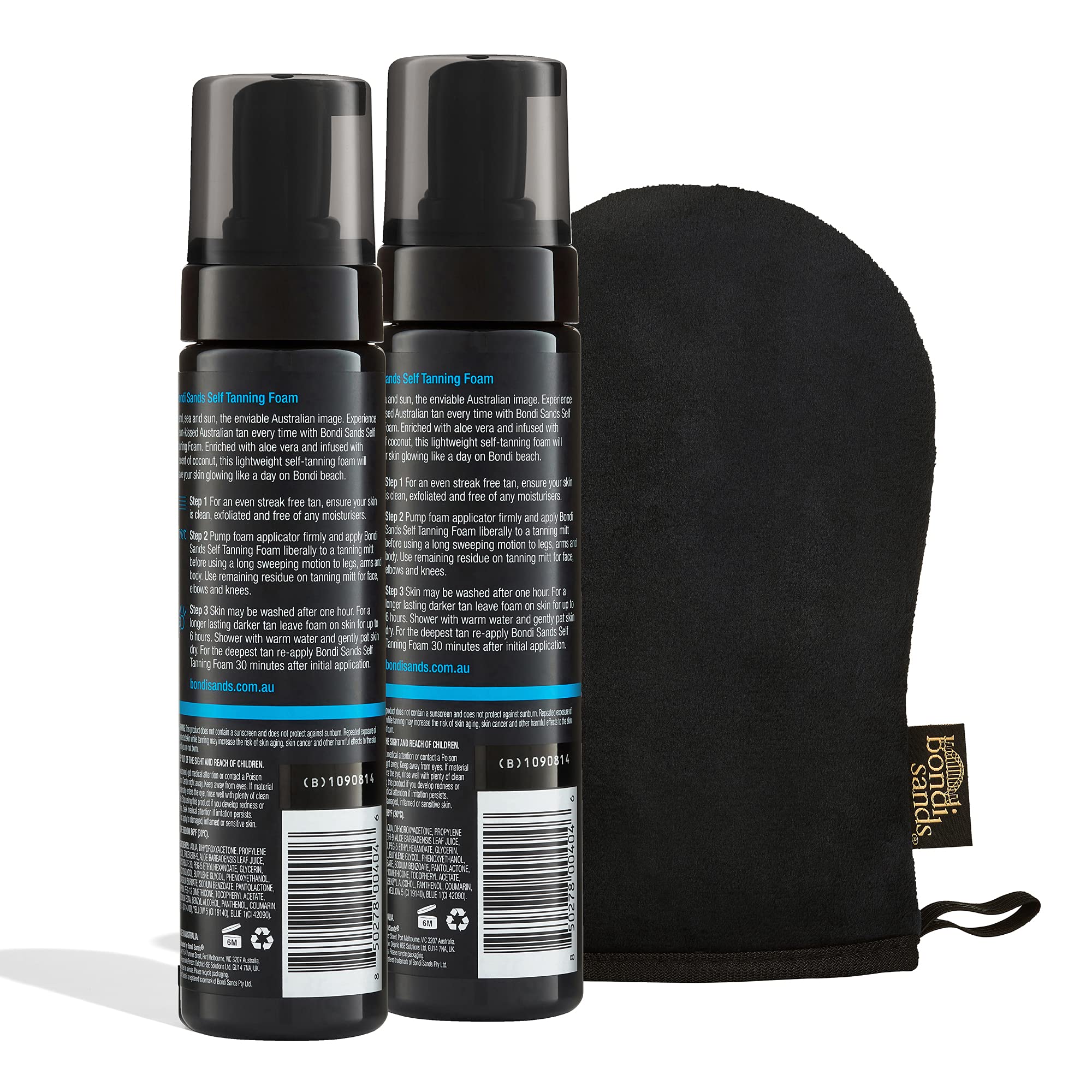 Bondi Sands Gant Applicateur double-face lavable pour finition sans traces