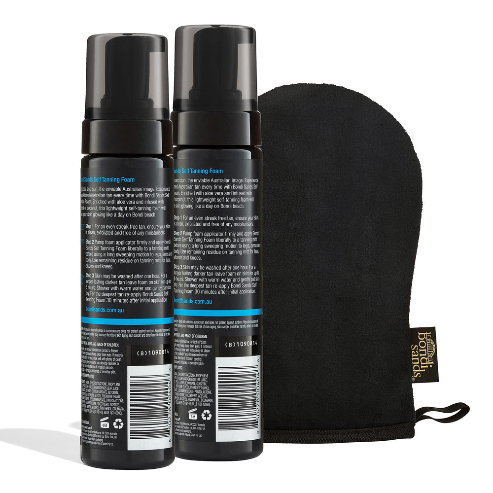 Bondi Sands Gant Applicateur double-face lavable pour finition sans traces