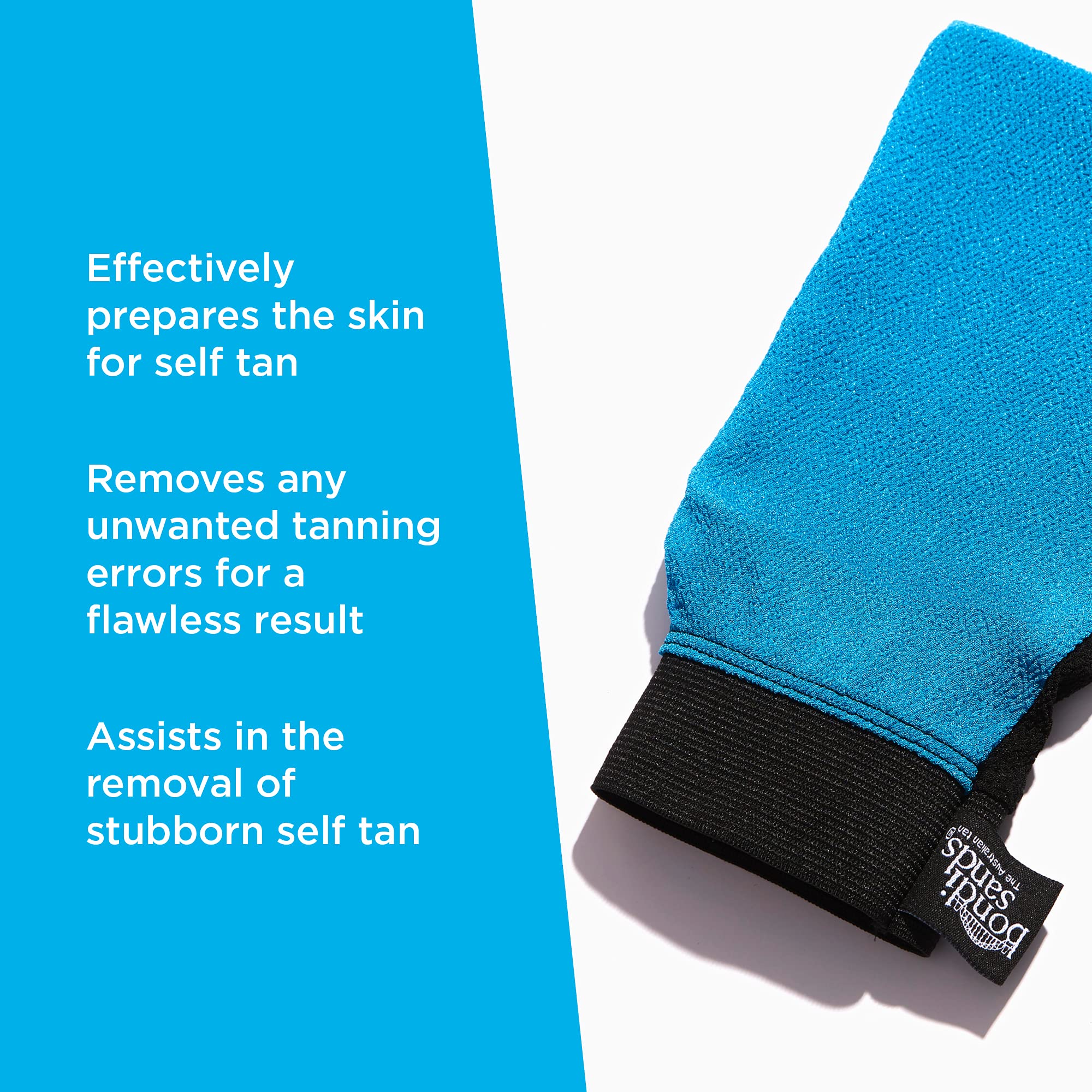 Face noire du gant Bondi Sands exfolie en profondeur et prépare le bronzage.