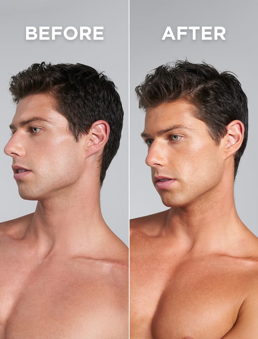 Application du sérum visage Bondi Sands Technocolor pour bronze progressif.