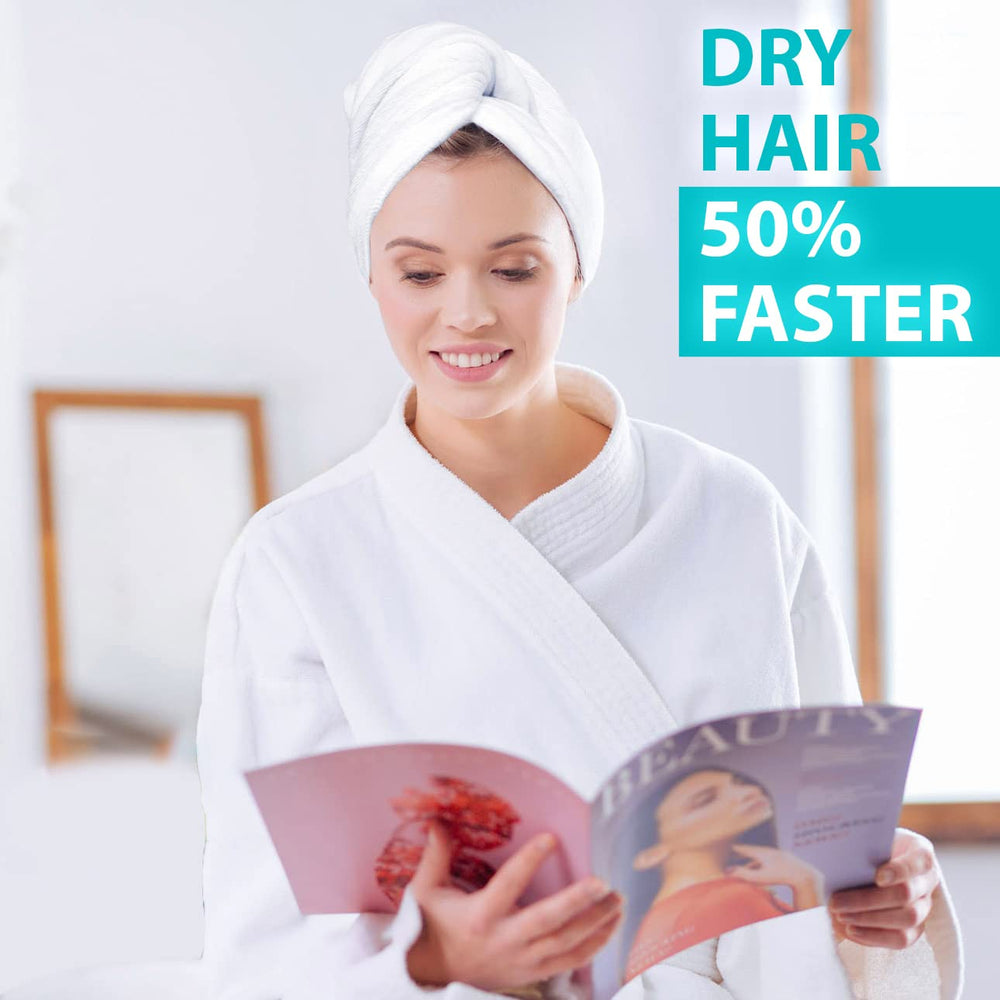 Bondi SPA serviette cheveux microfibre – définition des boucles et coiffage facilitée.