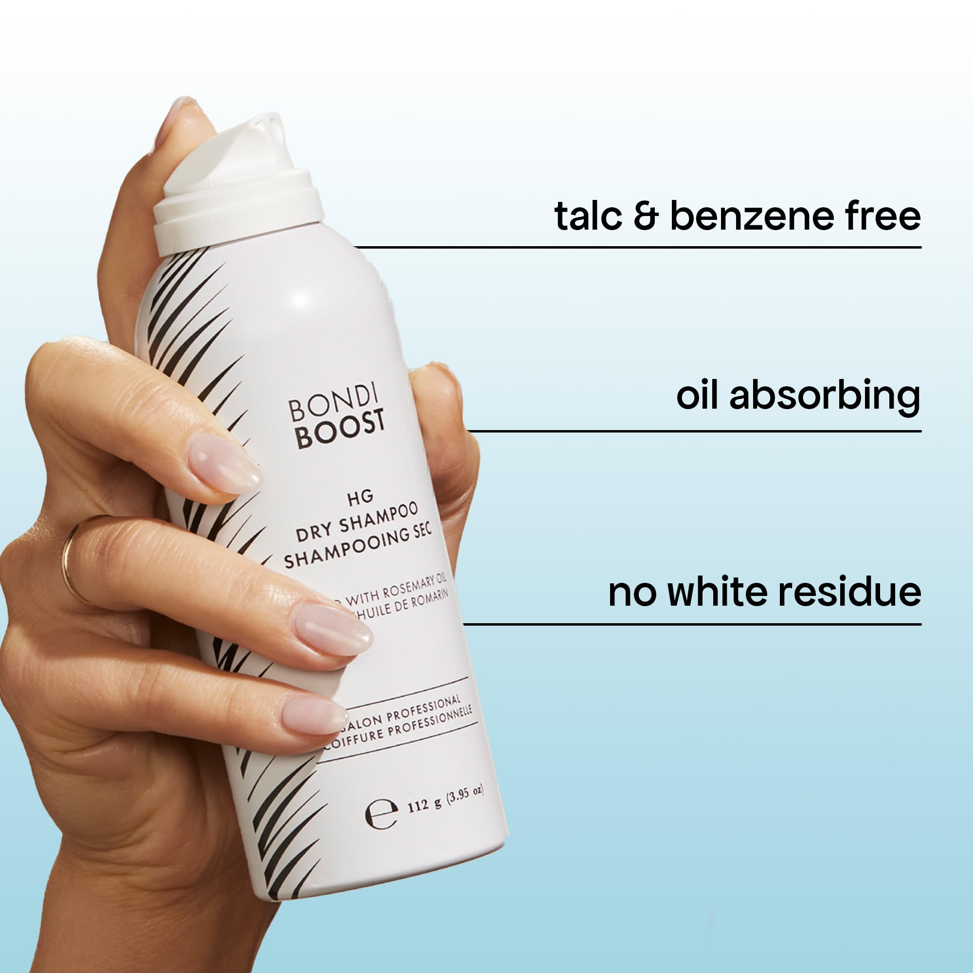 BONDIBOOST HG Shampooing Sec : application sans eau sur les racines.