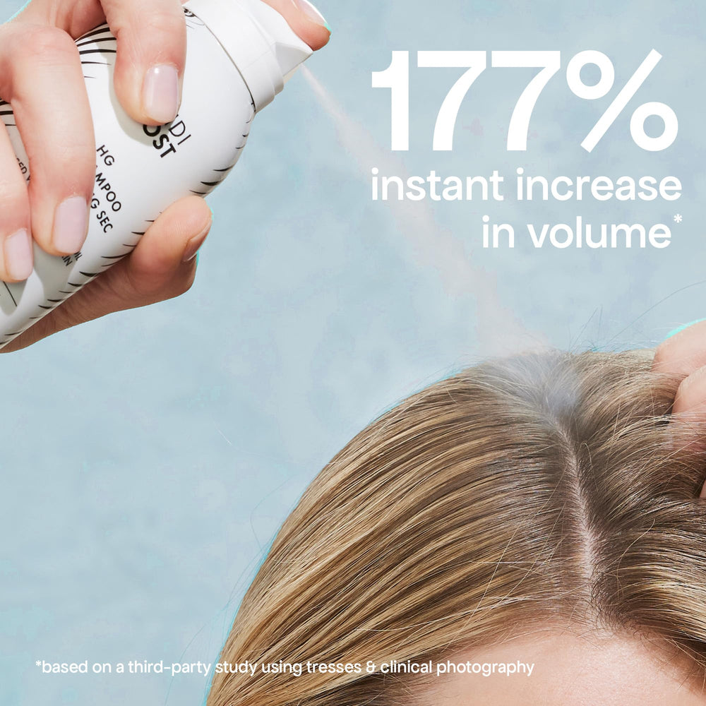 BONDIBOOST HG Shampooing Sec : formule sans résidus et parfum synthétique.