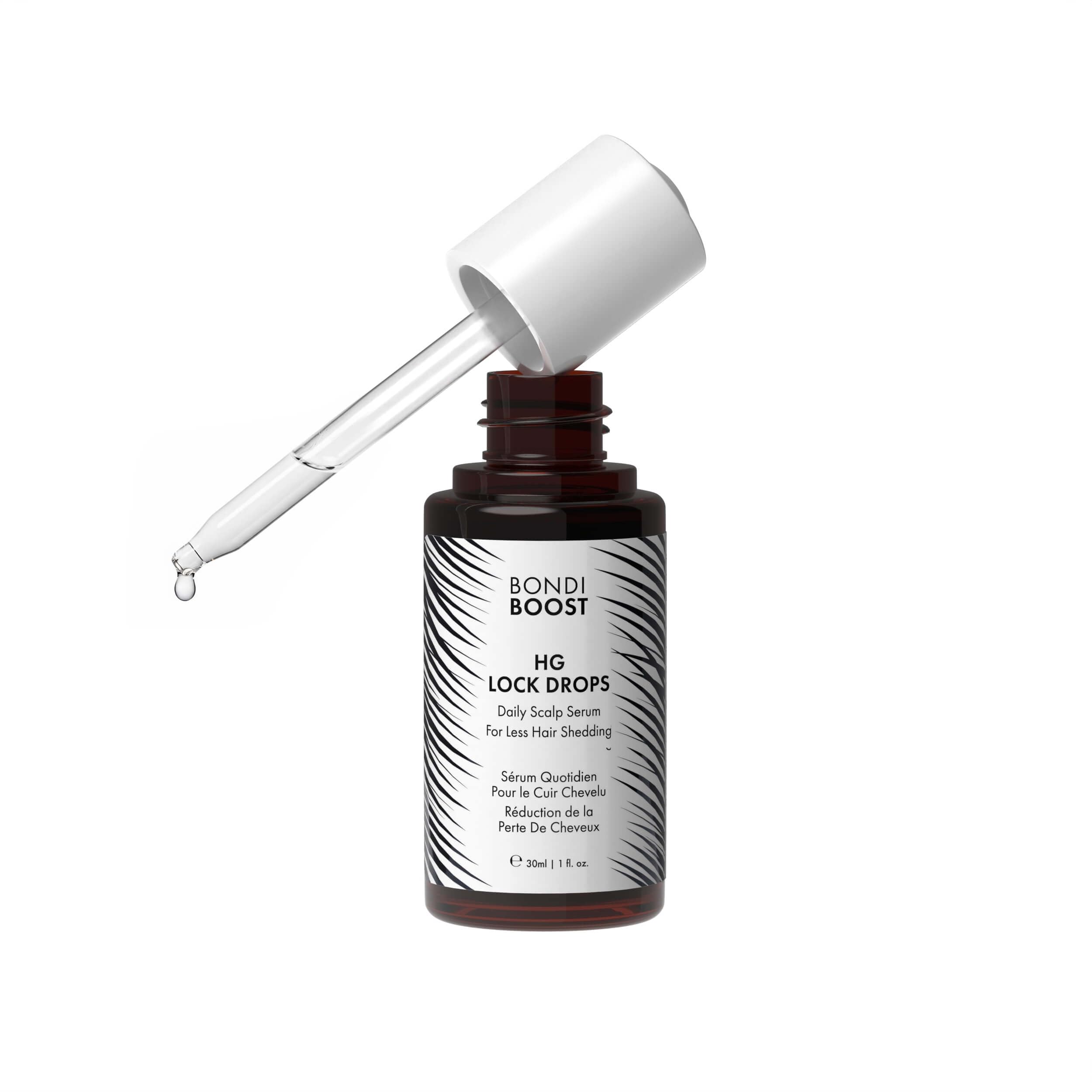 BondiBoost HG Lock Drops – bouteille et texture légère, soin non gras