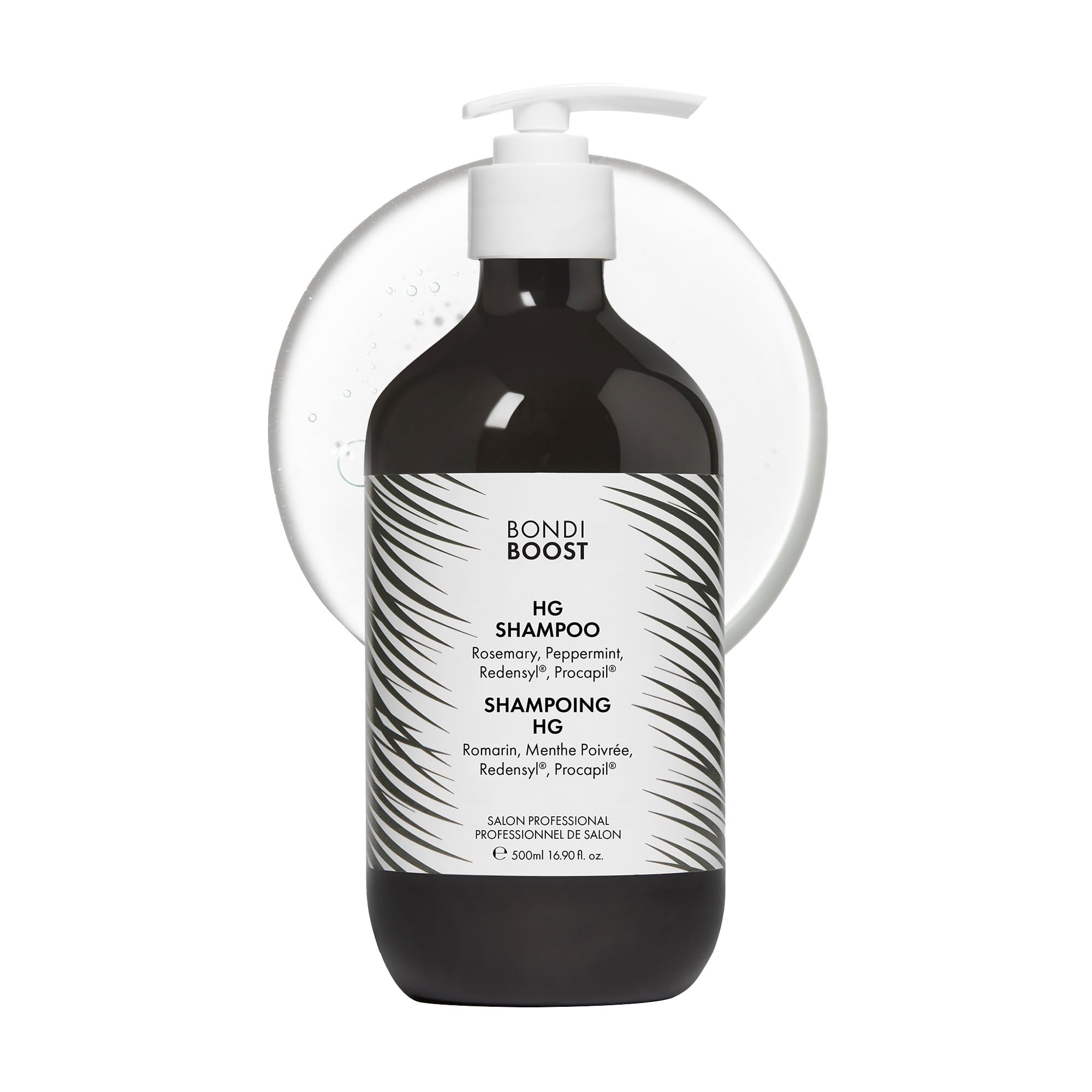 BondiBoost HG dans sa bouteille prête à l’emploi pour des cheveux plus épais.