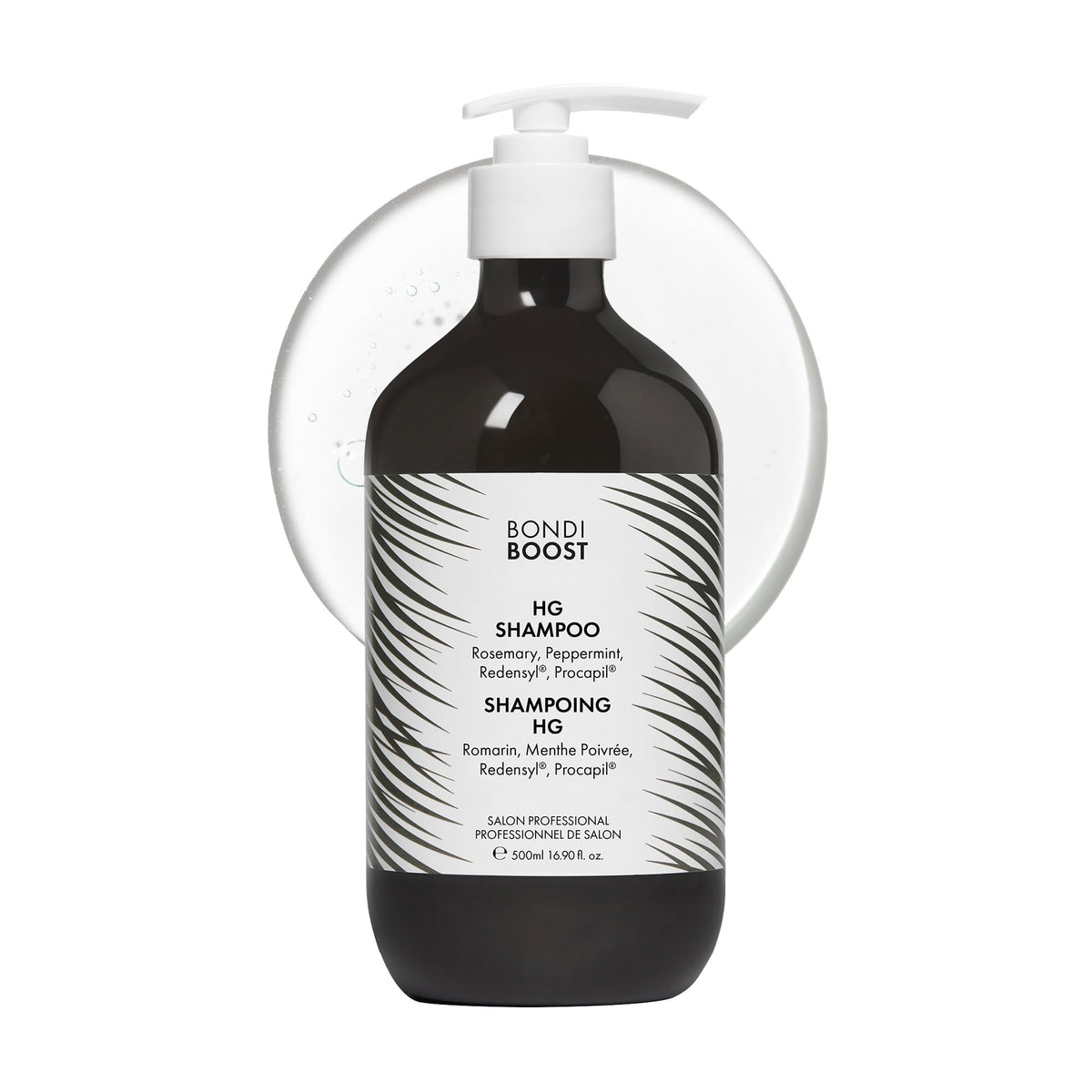 BondiBoost HG dans sa bouteille prête à l’emploi pour des cheveux plus épais.