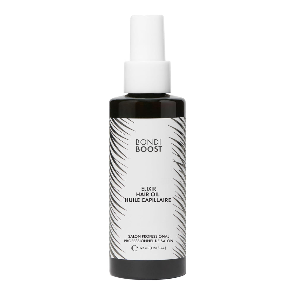 BondiBoost Elixir Hair Oil — flacon nourrissant pour cheveux secs et doux