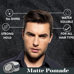 Texture et définition riches avec la pommade matte Boneyard Barbering.