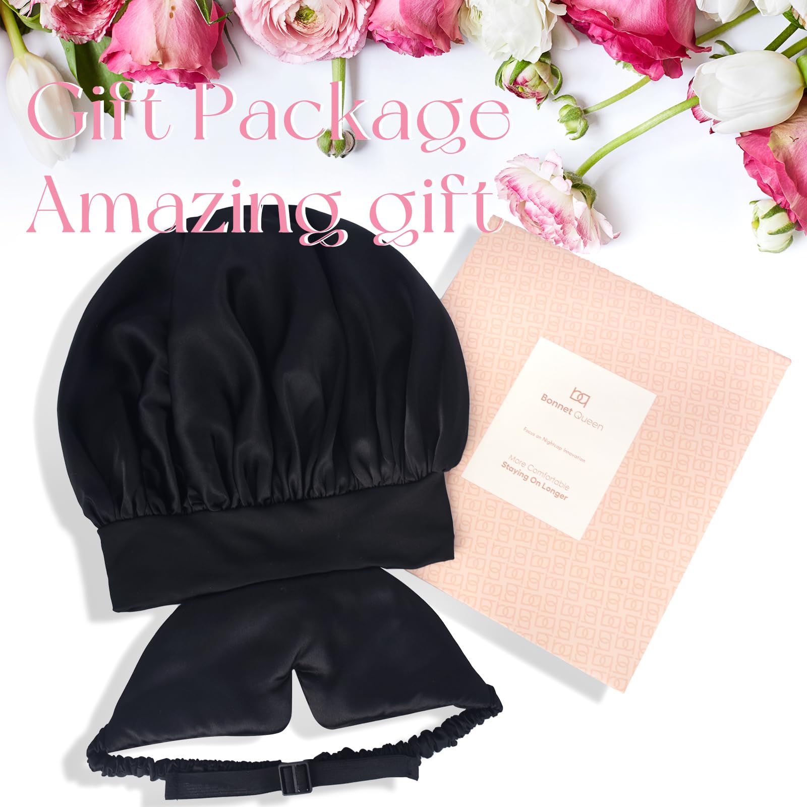 BONNET QUEEN: ajustable et léger pour tous, confort nocturne et style soigné.
