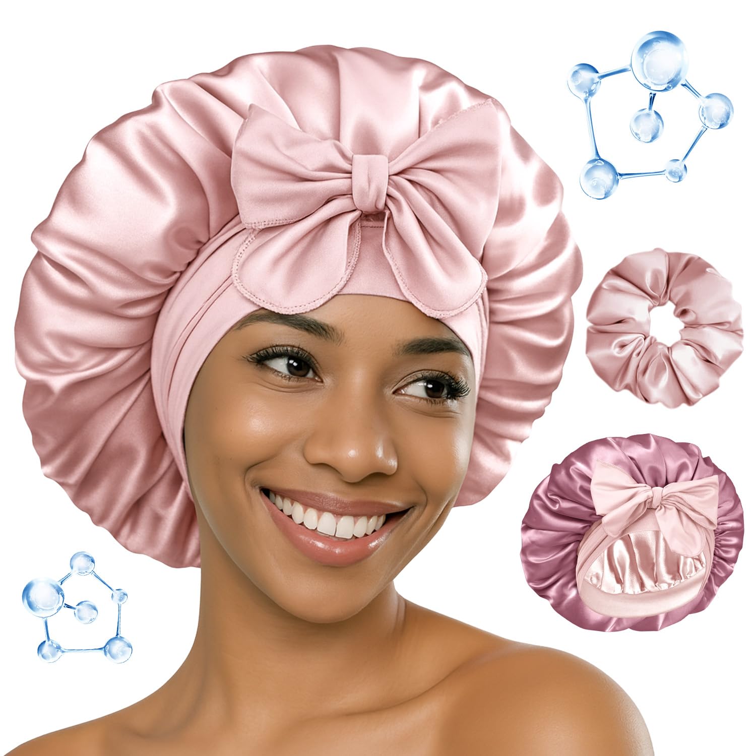 BONNET QUEEN bonnet-soie-dormir: douceur nocturne et hydratation des cheveux.