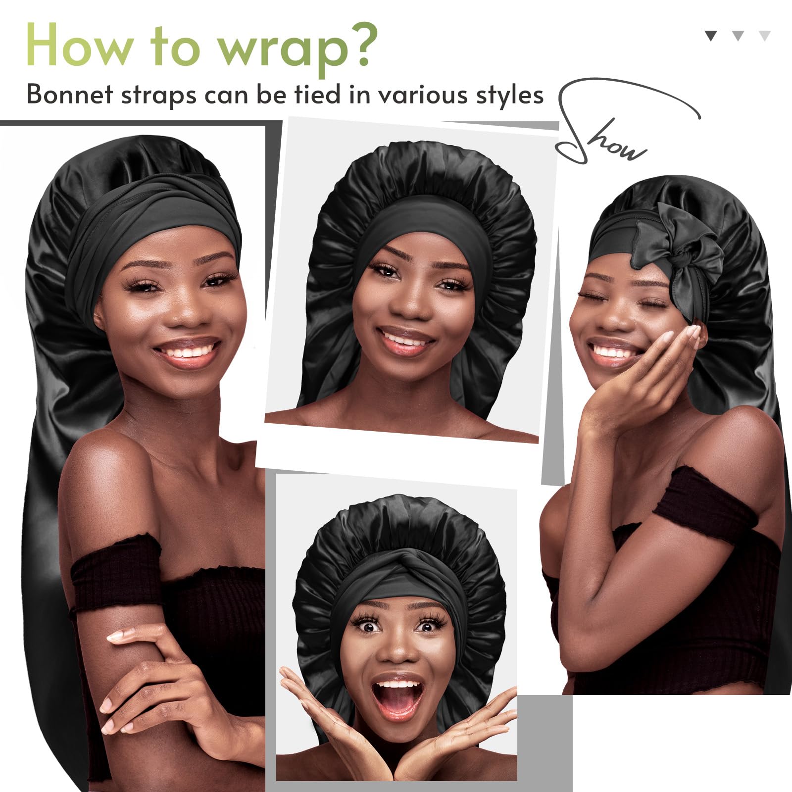 Bonnet BONNET QUEEN long 76 cm sur 33 cm pour tresses et cheveux longs.