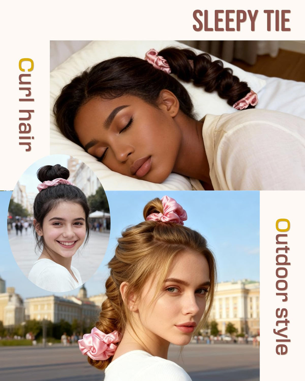 BONNET QUEEN rouleau grande taille pour cheveux mi-longs sans chaleur