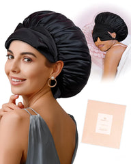 BONNET QUEEN: bonnet en soie pour dormir protège les boucles et le confort nocturne.