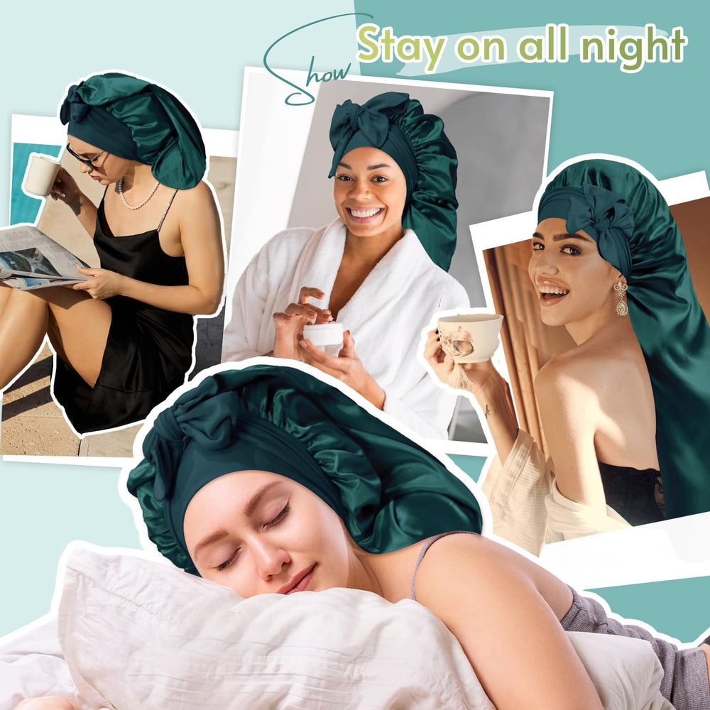 BONNET QUEEN, styles variés : nouages divers pour différents looks.