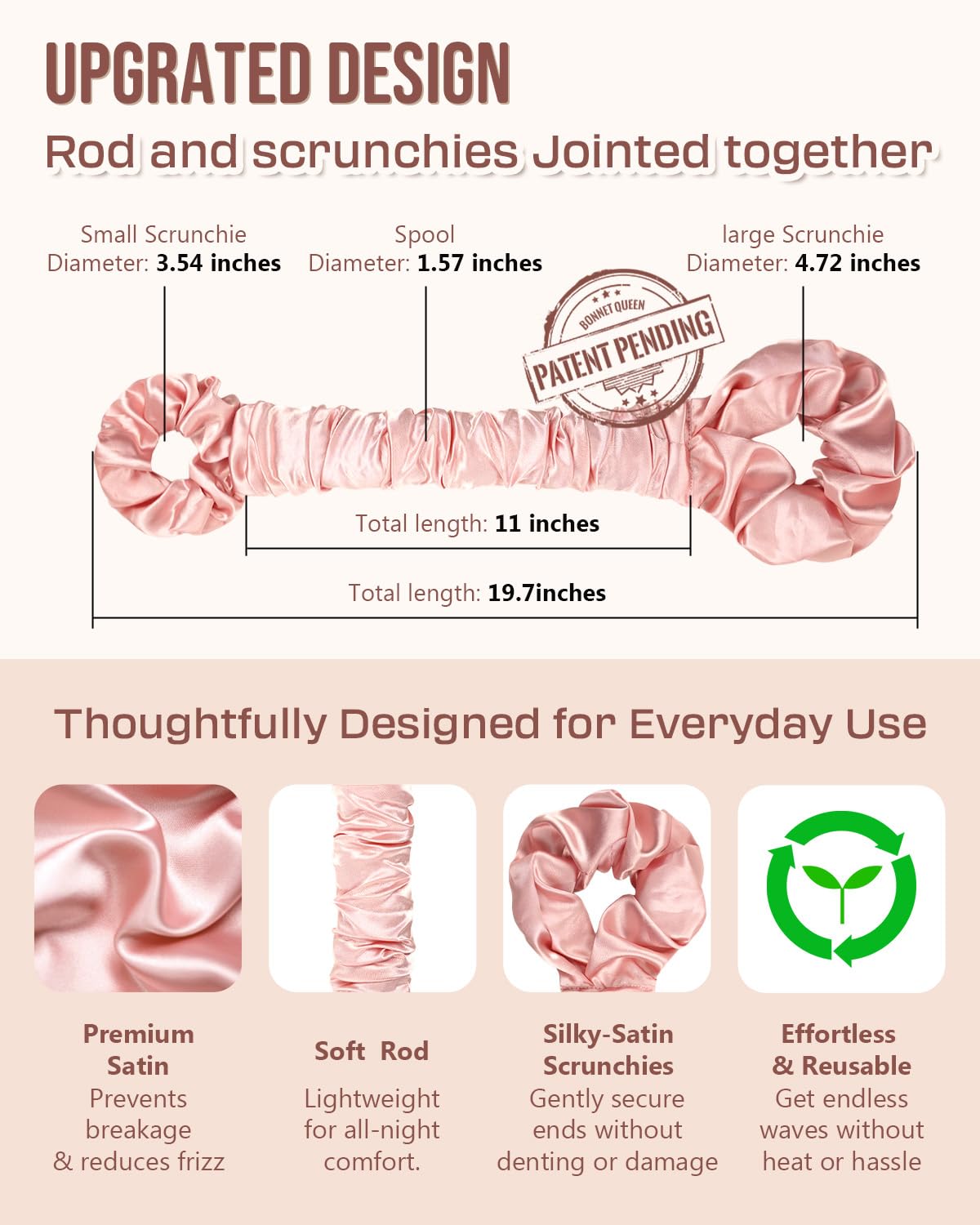 BONNET QUEEN twist-wrap rapide, montage simple sans chaleur