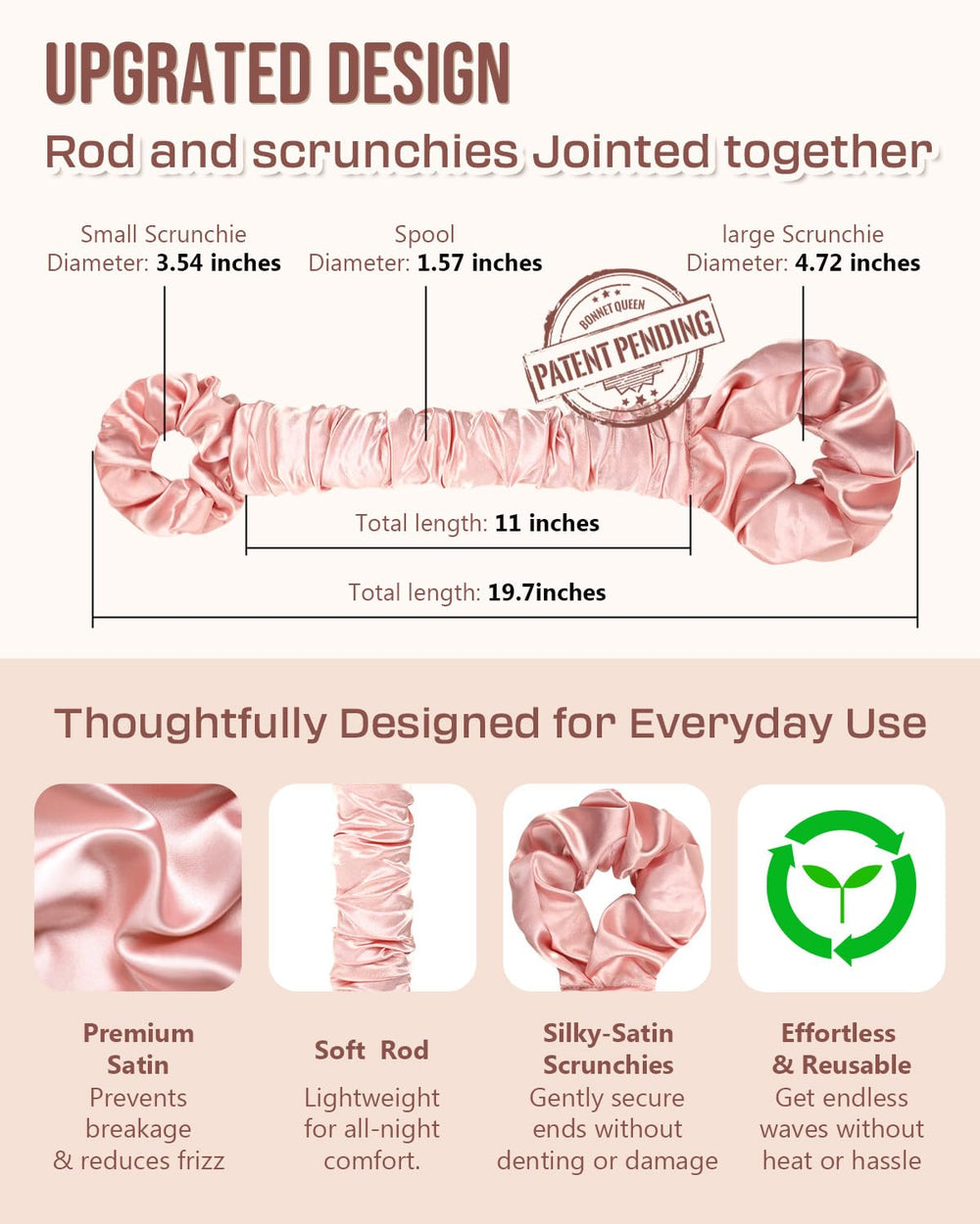 BONNET QUEEN twist-wrap rapide, montage simple sans chaleur