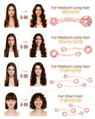 BONNET QUEEN utilisation nocturne sur cheveux humides, crème rose, vagues naturelles