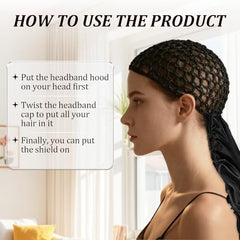 Bonnet-wrap longue longueur extra protège les cheveux épais.