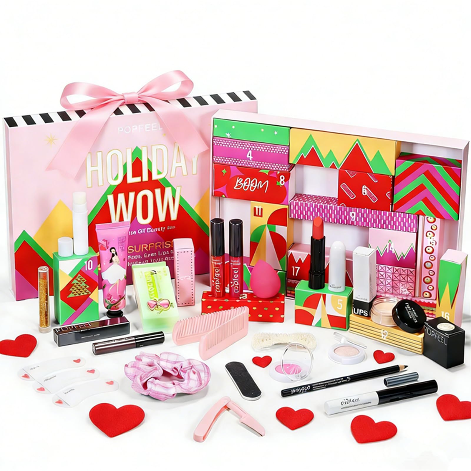 BONNIE CHOICE Calendrier beauté — palette d'ombres colorées pour un look festif.