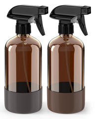 Bontip bouteille en verre ambré avec manche silicone pour protection et prise en main facile