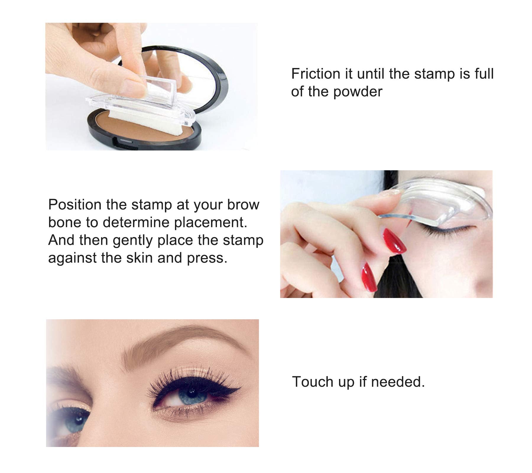 Boobeen presse-poudre sourcils – placement rapide et précis.