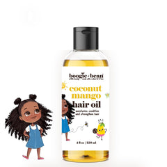 Boogie and Bean huile cheveux enfants en flacon pompe, pratique et hydratante.