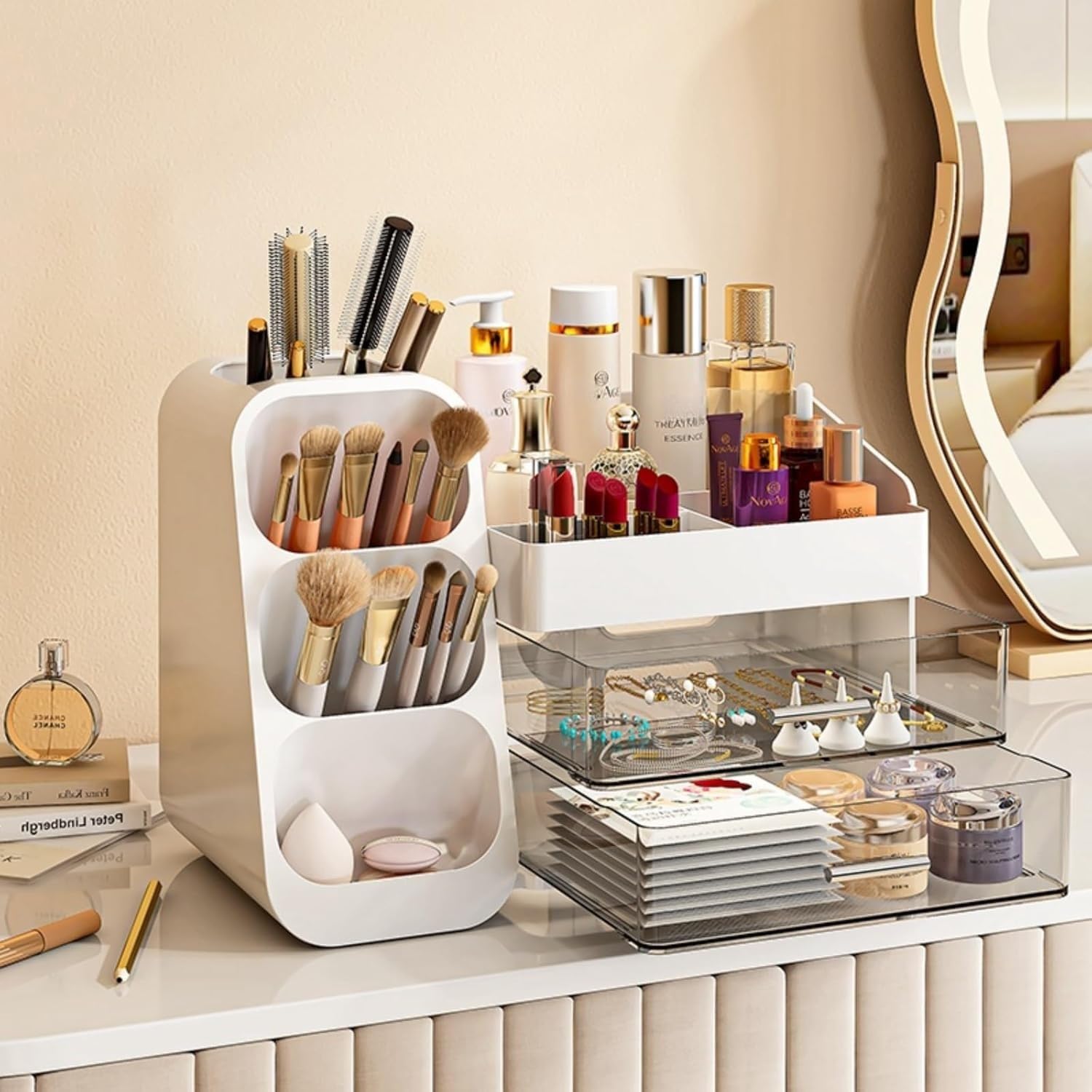 Booklov Organisateur cosmétiques divers pour tout type de produits de beauté.