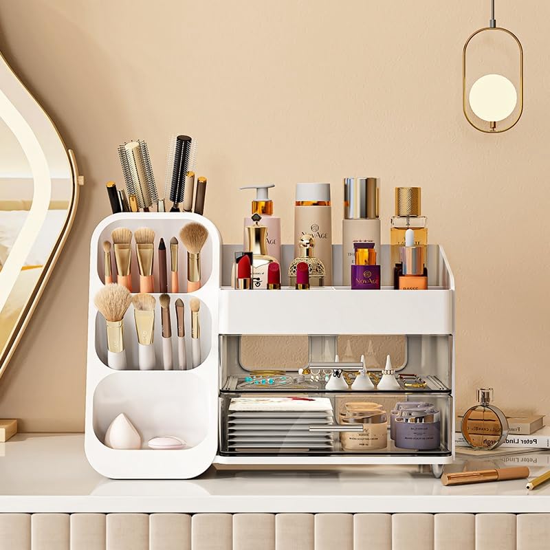 Booklov Organisateur maquillage etageres chic facilitant l'accès rapide à vos essentiels.