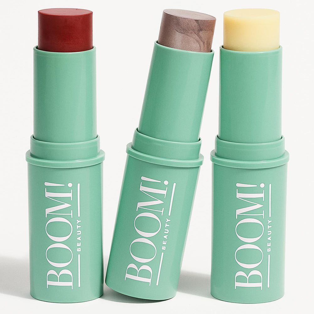 Boomstick Trio – blush crème rouge sur les joues pour un éclat naturel.