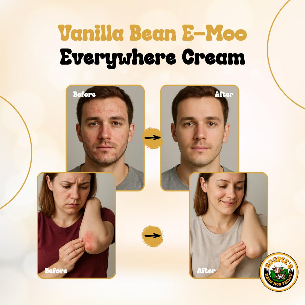 Utilisation visage et corps Boopie's Magic Moo Tallow nourrit en profondeur.